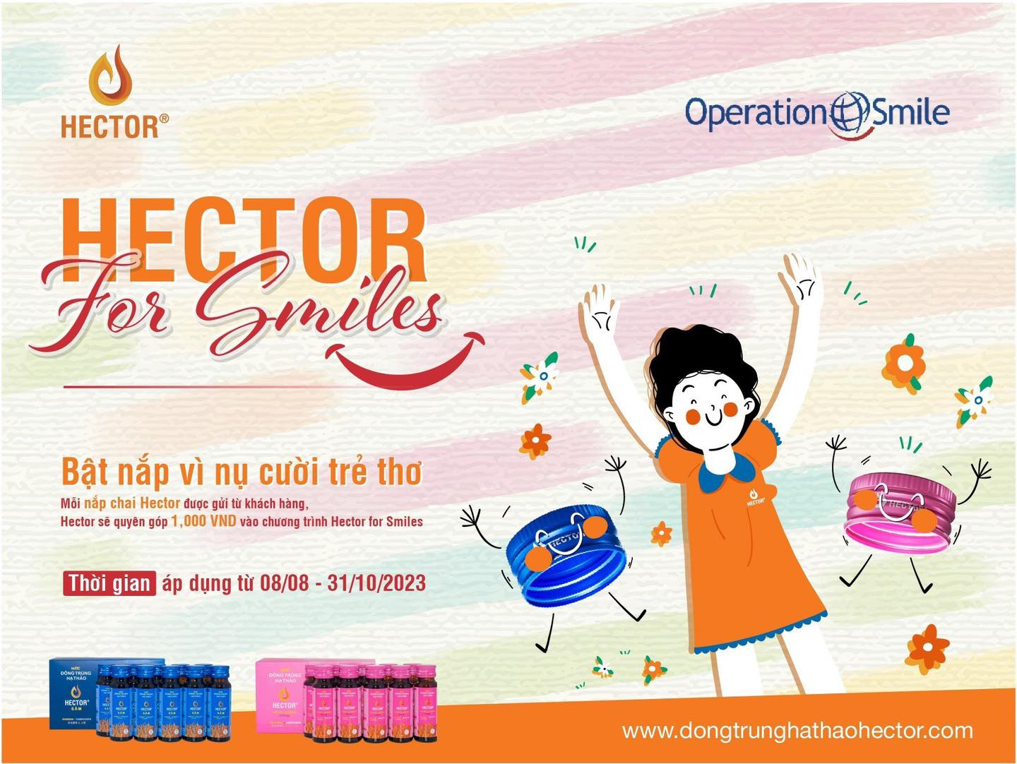 HECTOR CÙNG OPERATION SMILE VIỆT NAM KHỞI ĐỘNG CHIẾN DỊCH "HECTOR FOR SMILES - BẬT NẮP VÌ NỤ CƯỜI TRẺ THƠ”