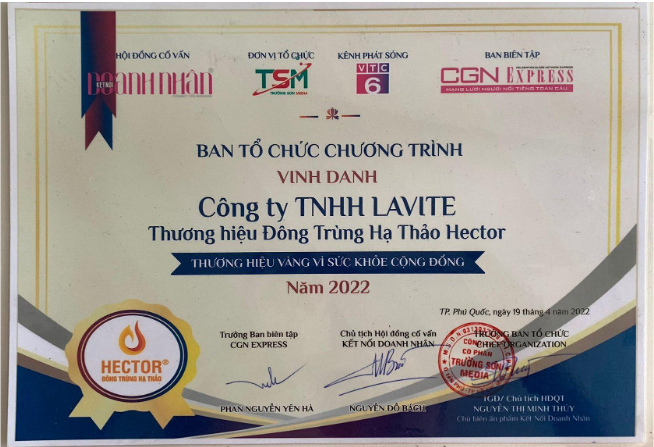 Thương hiệu vàng vì sức khoẻ cộng đồng